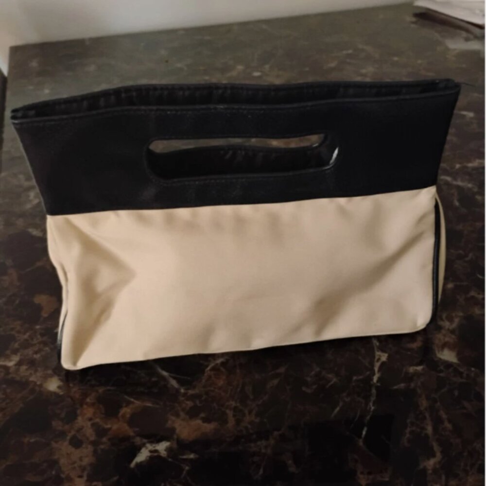 Beige and Navy Purse